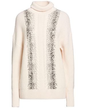 Max Mara Cream Turtleneck Virgin Wool - Natural