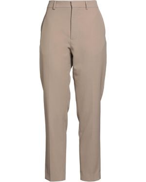 Ami Paris Pants Polyester, Virgin Wool - Natural