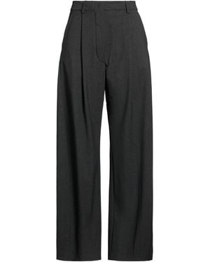 THE LATEST Charcoal Pants Polyester, Virgin Wool, Elastane - Gray