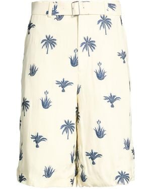 Jil Sander Ivory Shorts & Bermuda Shorts Viscose, Polyester - Natural