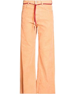 Marni Jeans Cotton, Acrylic, Viscose, Elastane, Calfskin - Orange