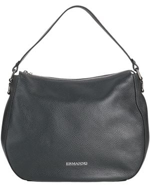 Ermanno Scervino Charcoal Shoulder Bag Cow Leather - Black