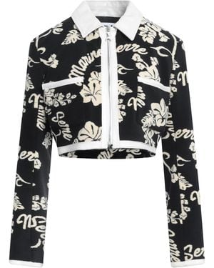 Marine Serre Jacket Polyester, Cotton, Polyamide, Leather - Black