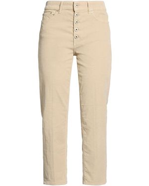 Dondup Sand Trousers Cotton, Lyocell, Elastane - Natural