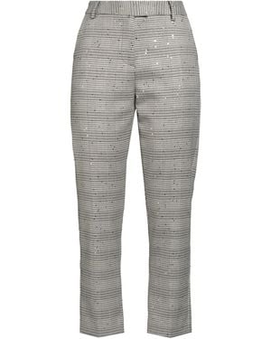 GAUDI Ivory Pants Polyester, Viscose, Rubber, Metallic Fiber - Gray
