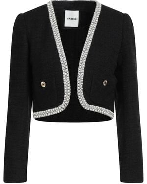 Sandro Jacket Cotton, Viscose, Acrylic, Polyamide - Black