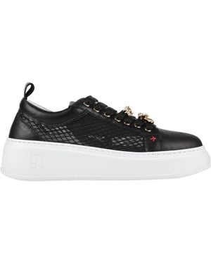 GIO+ Sneakers Leather, Textile Fibers - Black
