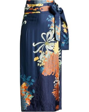 Bellini Midnight Midi Skirt Viscose - Blue