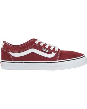 Vans Brick Trainers Leather, Textile Fibres - Red