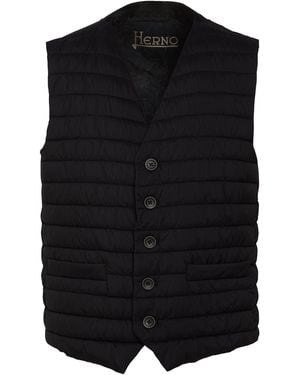 Herno Tailored Vest Polyamide, Polyurethane - Black