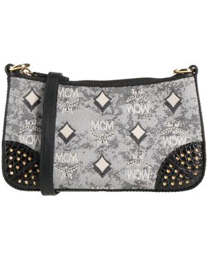 MCM Cross-Body Bag Leather, Textile Fibres - Grey