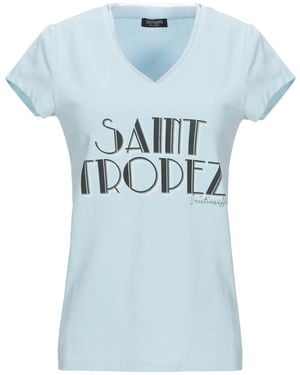 Cristinaeffe T-Shirt Cotton, Elastane - Blue