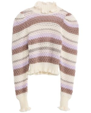 Soallure Turtleneck Acrylic, Mohair Wool, Polyamide - White