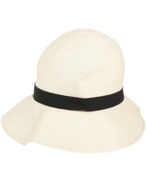 Max Mara Cream Hat Paper Yarn, Polyester - White