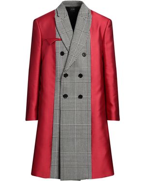 Manteau long rouge homme sale