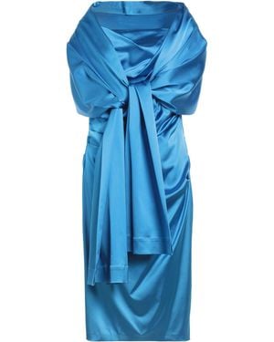 Talbot Runhof Azure Midi Dress Acetate, Polyamide, Elastane - Blue