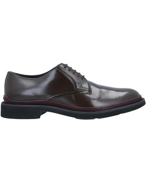 Tod's Dark Lace-Up Shoes Soft Leather - Grey