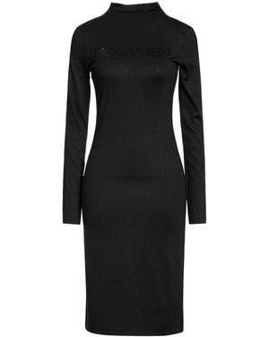 Patrizia Pepe Midi Dress Polyester, Polyamide, Metallic Fibre, Elastane - Black