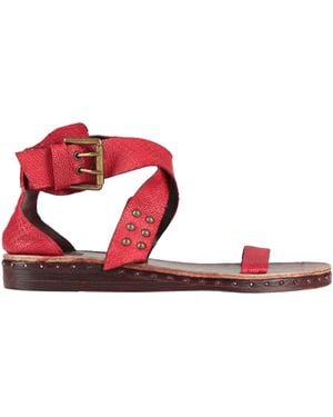 JP/DAVID Burgundy Sandals Leather - Red