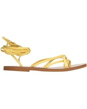STELLA D'OTRANTO Thong Sandal Leather - Metallic