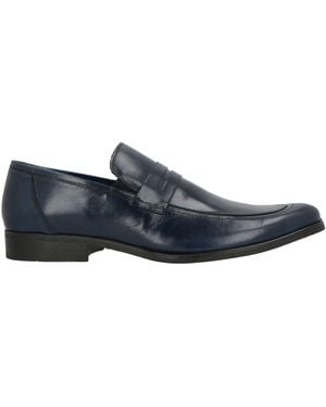 FRANZINI Midnight Loafers Leather - Blue