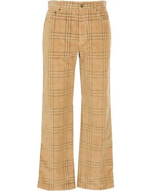 Burberry Trousers Cotton - Natural