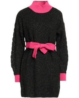 Le Volière Mini Dress Acrylic, Synthetic Fibres, Viscose, Wool, Alpaca Wool - Black