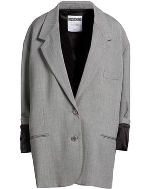 Moschino Blazer Polyester, Virgin Wool, Elastane - Gray