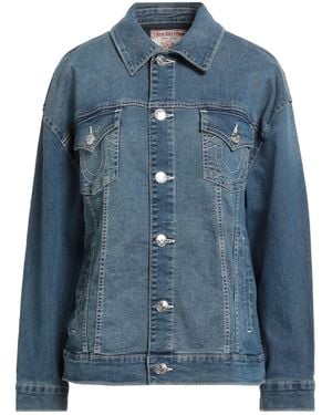 TRUE RELIGION Denim Outerwear Cotton, Polyester, Rayon, Elastane - Blue