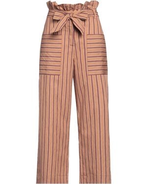 LANACAPRINA Camel Pants Viscose, Polyester - Natural