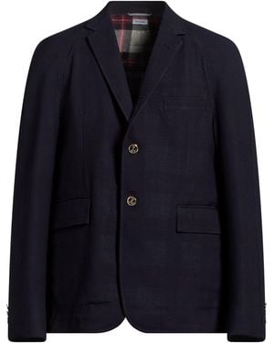 Thom Browne Midnight Blazer Wool, Silk - Blue