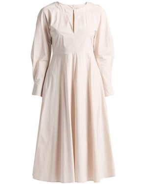 Liviana Conti Midi Dress Cotton, Polyamide, Elastane - Natural