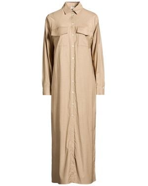 Eleventy Maxi Dress Wool, Viscose, Elastane - Natural