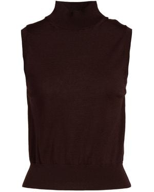 Daniele Fiesoli Chocolate Turtleneck Merino Wool - Brown