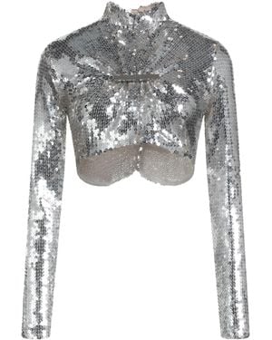 Rabanne Top Polyester, Polyamide, Elastane - Gray