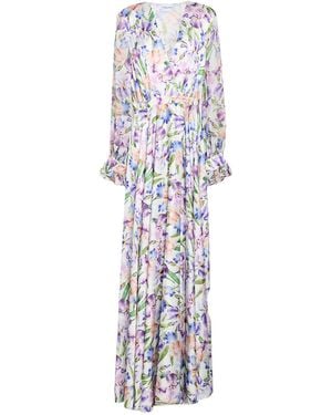 ATELIER LEGORA Maxi Dress Viscose, Polyamide, Nylon, Polyester, Elastane - White