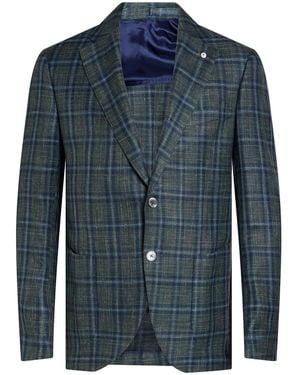 L.B.M. 1911 Blazer Wool, Silk, Linen - Blue