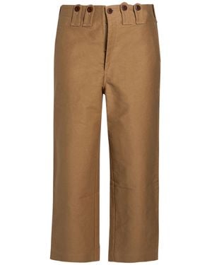 Junya Watanabe Camel Trousers Cotton - Natural