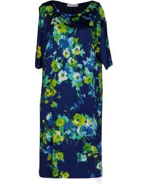 Angelo Marani Midnight Mini Dress Silk - Green