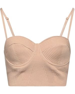 Elisabetta Franchi Sand Top Viscose, Polyester, Polyamide - Natural