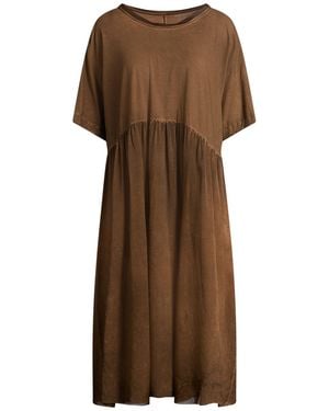 Uma Wang Midi Dress Cotton, Elastane, Silk - Brown