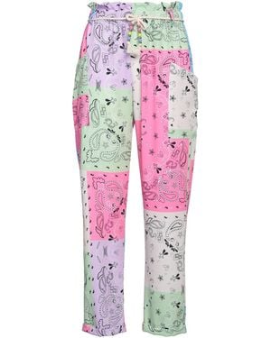 Shopart Fuchsia Pants Polyester, Elastane - Pink
