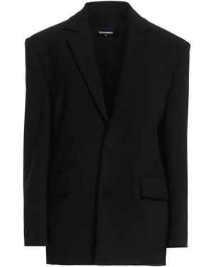 DSquared² Blazer Polyester, Polyurethane, Calfskin - Black