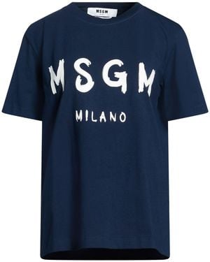 MSGM T-Shirt Cotton - Blue