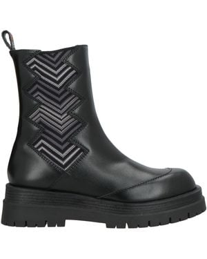 Missoni Ankle Boots Leather, Textile Fibers - Black
