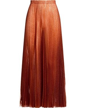 forte_forte Rust Maxi Skirt Polyester, Metallic Polyester - Red