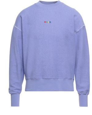 MSGM Lilac Sweatshirt Cotton - Blue