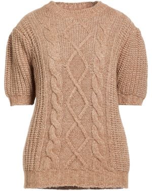 Eleventy Camel Jumper Alpaca Wool, Cotton - Natural