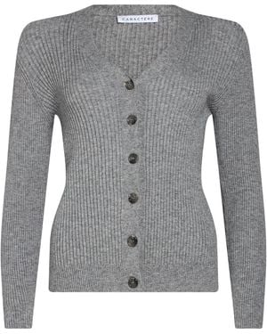 Caractere Cardigan Viscose, Polyester, Polyamide - Gray