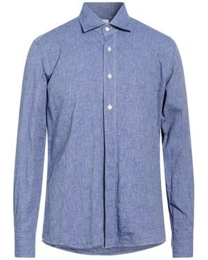 Giannetto Portofino Shirt Cotton, Linen - Blue